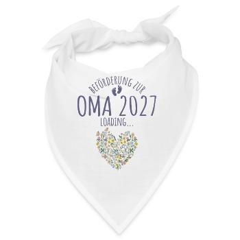 Wildblumen Herz Beförderung zur Oma 2027 loading - Bandana - Weiß - Vorne
