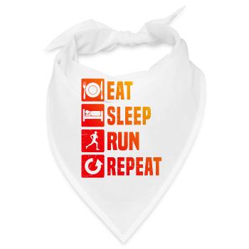 Geschenkidee für einen Running mit Running - Bandana - Weiß - Vorne