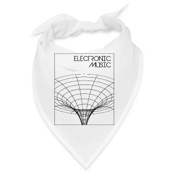 Elektronisches Musikplakat - Bandana - Weiß - Vorne