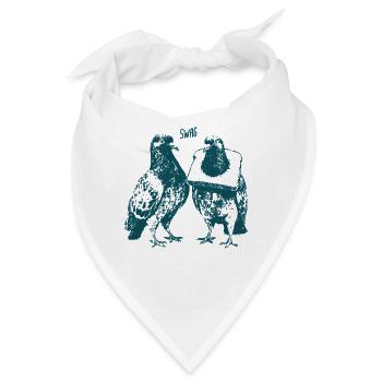 Swag Tauben Brot Scheibe Lustige Stadtvögel - Bandana - Weiß - Vorne
