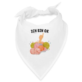 Ich bin OK – Strickliebe mit Augenzwinkern - Bandana - Weiß - Vorne