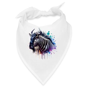 Gnu Motiv - Bandana - Weiß - Vorne