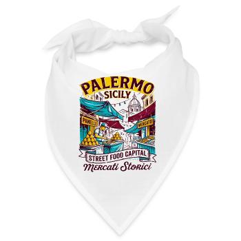 Palermo Sicily Street Food Capital Historical - Bandana - Weiß - Vorne