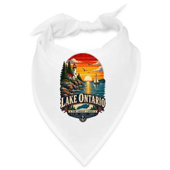 Lake Ontario Funny Vintage - Bandana - Weiß - Vorne