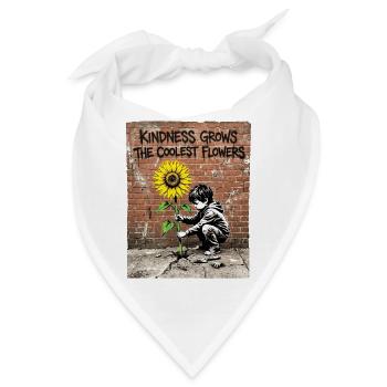 Kindness Grows The Coolest Flowers - Bandana - Weiß - Vorne