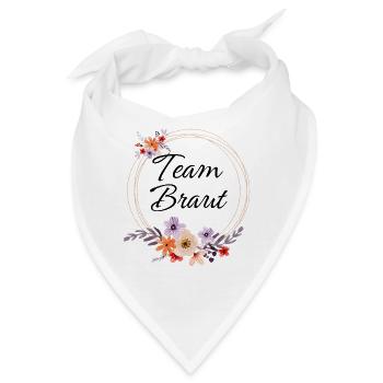 Team Braut Blumenkranz - Bandana - Weiß - Vorne