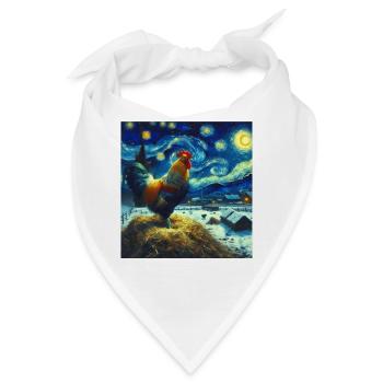 Hahn Starry Night - Bandana - Weiß - Vorne