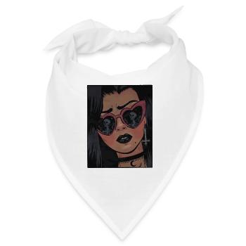 Pink-Skull-Sonnenbrille Gothic - Bandana - Weiß - Vorne