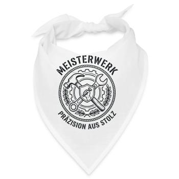 Meisterwerk Handwerker – Präzision aus Stolz - Bandana - Weiß - Vorne