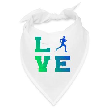 Geschenkidee für einen Running mit Running - Bandana - Weiß - Vorne