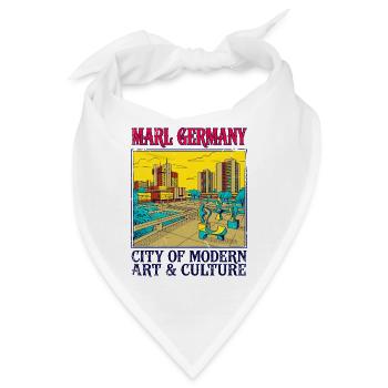 View Marl Germany City Of Modern Art Skyline - Bandana - Weiß - Vorne