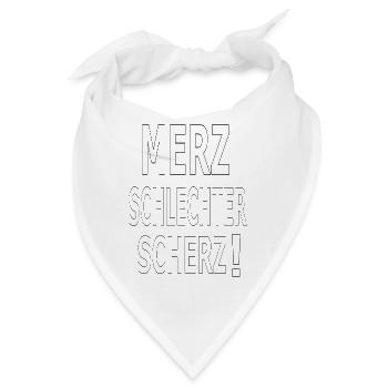 Gelb-auf-Schwarz Protest - Bandana - Weiß - Vorne