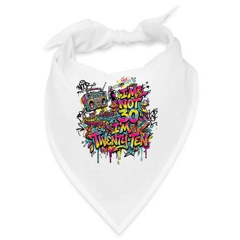 I'm not 30 Im 20 Ten Birthday - Bandana - Weiß - Vorne
