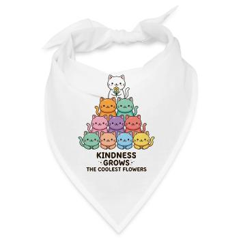 Kindness Grows The Coolest Flowers - Bandana - Weiß - Vorne