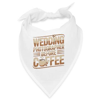 Wedding Photographer Before Camera Coffee Lover - Bandana - Weiß - Vorne