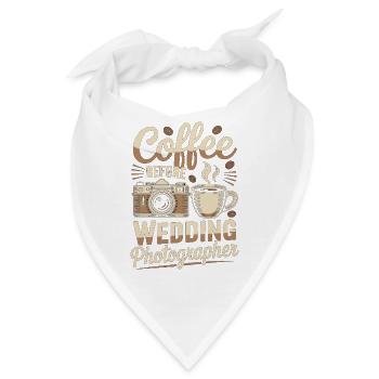 Wedding Photographer Coffee Cameraman Coffee Lover - Bandana - Weiß - Vorne