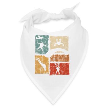 Fallschirmspringer Fallschirmsprung mit Fallschirm - Bandana - Weiß - Vorne