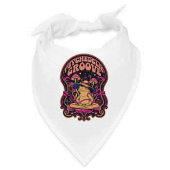trippiges Festival Groove Hippie Frosch Rave - Bandana - Weiß - Vorne