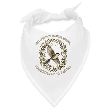 Radikales Mitgefühl Singvogel Soziale Gerechtigkei - Bandana - Weiß - Vorne