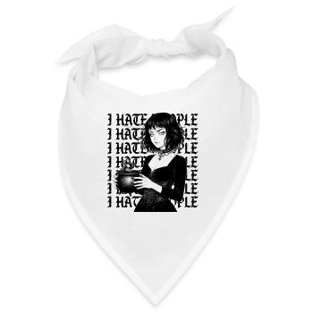 Gothic Hextrank Kaffeekessel Porträt - Bandana - Weiß - Vorne