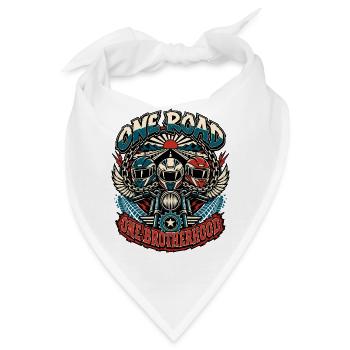 Eine Route, eine Biker-Bruderschaft - Bandana - Weiß - Vorne