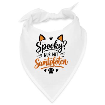 Samtpfoten Katzenliebhaber Logo - Bandana - Weiß - Vorne