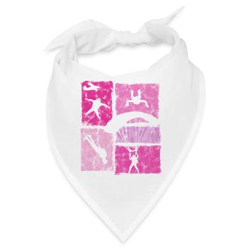 Fallschirmspringer Freifall Fallschirm Extremsport - Bandana - Weiß - Vorne