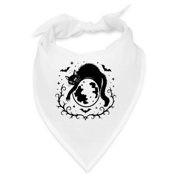 Mystische Katze - Bandana - Weiß - Vorne