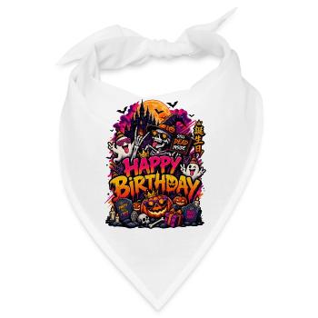 Happy Birthday Halloween Bash - Bandana - Weiß - Vorne