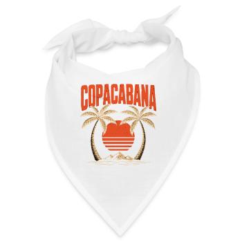  Copacabana Palmen Sonnenuntergang Strand Rio De - Bandana - Weiß - Vorne