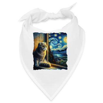 Faltohrkatze Starry Night - Bandana - Weiß - Vorne