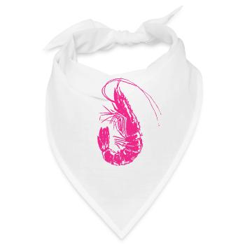 Garnele Shrimp Meeresfrüchte Ozean - Bandana - Weiß - Vorne
