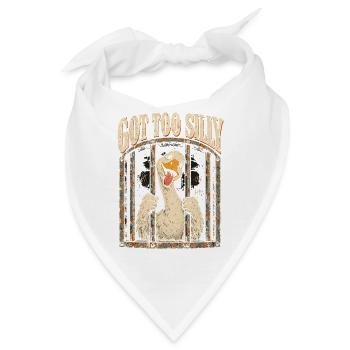 Silly Goose, Goose Jail, Goofy Goose, Silly Bird,  - Bandana - Weiß - Vorne