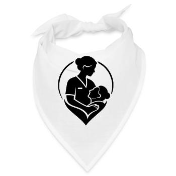 Altenpflege - Bandana - Weiß - Vorne