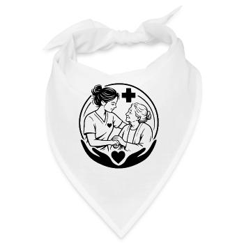 Altenpflege - Bandana - Weiß - Vorne