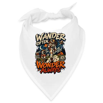 Oft umherwandern, immer staunen - Bandana - Weiß - Vorne