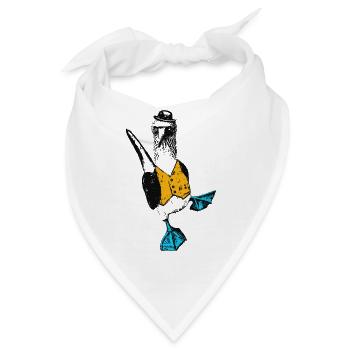 Blautölpel mit Weste - Bandana - Weiß - Vorne