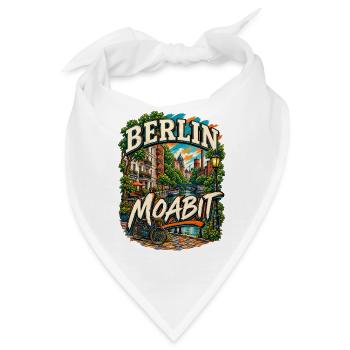 Berlin Moabit – Urbaner Kiez - Bandana - Weiß - Vorne