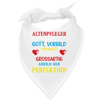 Altenpfleger Geschenk Altenpflege Pflegefachkraft - Bandana - Weiß - Vorne