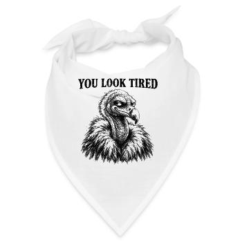 Eagle Humor, Tired Eagle, Eagle Mood, Sleepy Eagle - Bandana - Weiß - Vorne