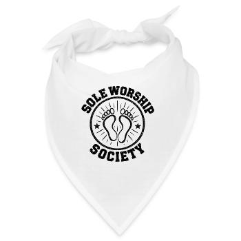 Sole Worship Society Vintage-Fußfetisch-Design - Bandana - Weiß - Vorne