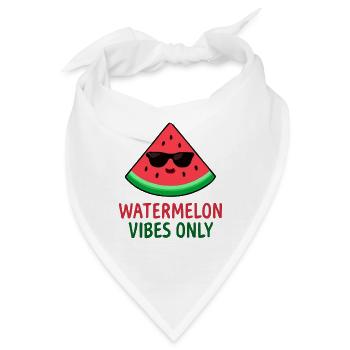 Nur Watermelon Vibes – Süßes Sommerfruchtdesign - Bandana - Weiß - Vorne