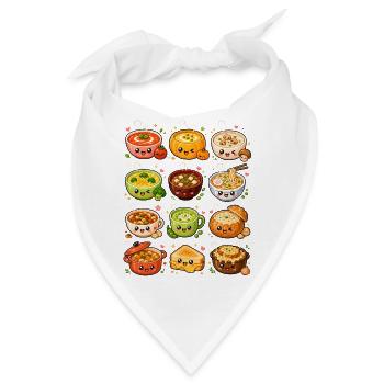 Kawaii Suppen | Soulfood & Küche - Bandana - Weiß - Vorne