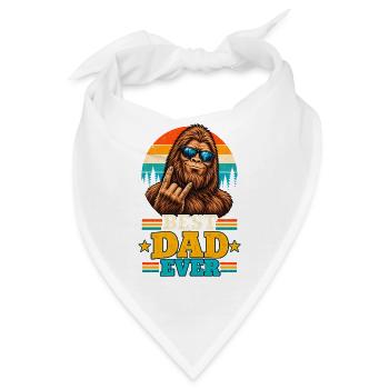 Best Dad Ever Bigfoot Dad Sasquatch Dad  - Bandana - Weiß - Vorne