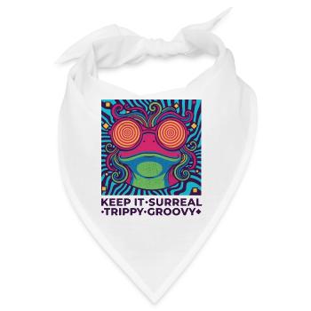 trippiges Festival Keep It Surreal Trippy Groovy - Bandana - Weiß - Vorne