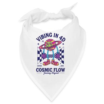 Psychedelisches Festival Vibing In 4D Cosmic Flow Journey - Bandana - Weiß - Vorne