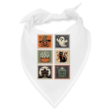 Halloween Briefmarken - Bandana - Weiß - Vorne