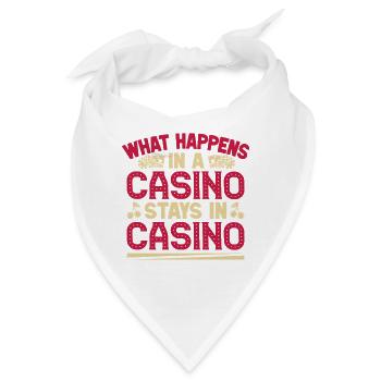 Gambling Fan What Happens In Casino Stays In - Bandana - Weiß - Vorne