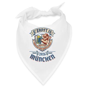 München 2026 - Oktober, Bier, Festzelt und Gaudi - Bandana - Weiß - Vorne