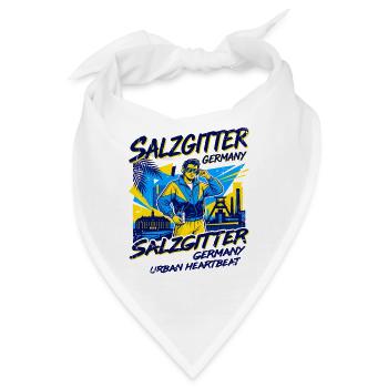 City Salzgitter Germany Urban Heartbeat Retro Pop - Bandana - Weiß - Vorne